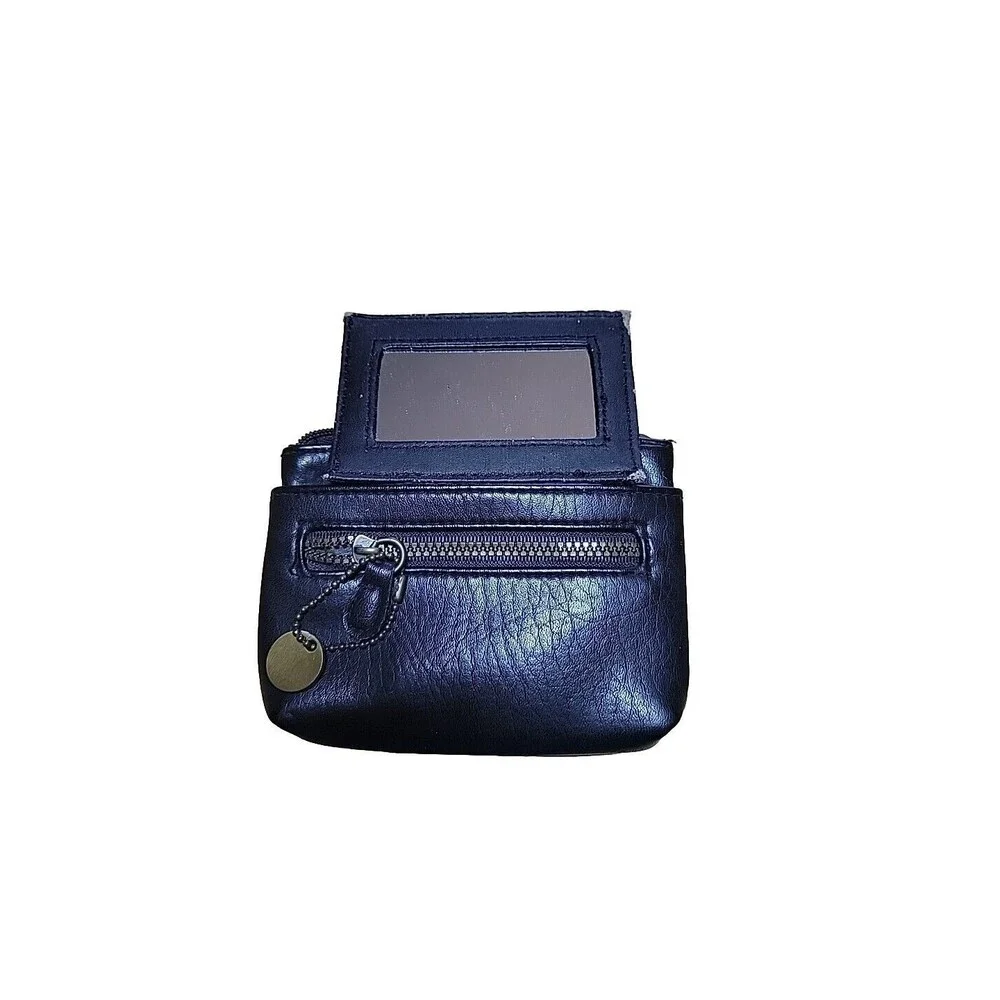 FR Bentley Black Faux‎ Leather Coin Purse with ID Window and Pull Out Mirror